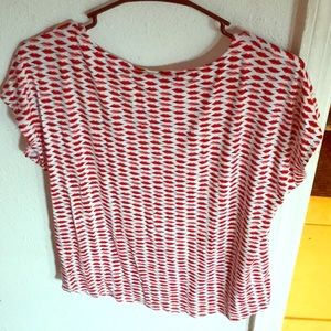 Chico’s Size 1 Women’s Cap Sleeve Shirt